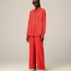 ARRANGE Oversized Contrast Stitch Shirt And Trouser Co-ord In Red -ARANG Clothing Shop 207066566 1 red