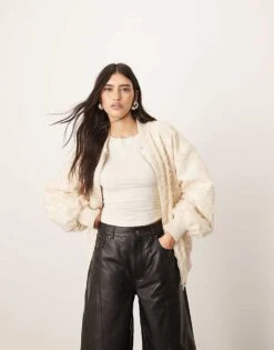 ARRANGE Sydney Leather High Waisted Barrel Trouser In Black For Women -ARANG Clothing Shop 207359119 5