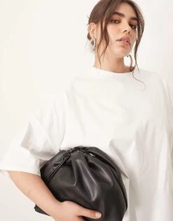 ARRANGE Curve Oversized Premium Heavy Weight T-shirt In White For Women -ARANG Clothing Shop 207419077 3