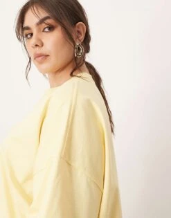 ARRANGE Curve Oversized Premium Heavy Weight T-shirt In Buttermilk For Women -ARANG Clothing Shop 207419119 3