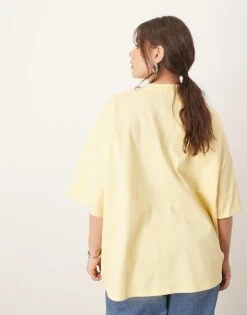ARRANGE Curve Oversized Premium Heavy Weight T-shirt In Buttermilk For Women -ARANG Clothing Shop 207419119 4