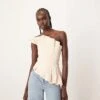 ARRANGE Sculpted Bandeau Top In Off White For Women -ARANG Clothing Shop 207420123 1 offwhite