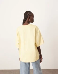 ARRANGE Oversized Premium Heavy Weight T-shirt In Buttermilk For Women -ARANG Clothing Shop 207434701 4