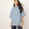 ARRANGE Oversized Premium Heavy Weight T-shirt In Washed Blue For Women -ARANG Clothing Shop 207434716 1 washedblue