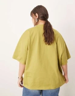 ARRANGE Curve Jersey Knot Detail T-shirt In Olive For Women Sage -ARANG Clothing Shop 207548184 4