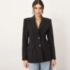 ARRANGE Premium Sculpted Blazer In Black For Women -ARANG Clothing Shop 207601391 1 black
