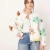 ARRANGE Curve Quilted Bomber Jacket In Botanical Floral For Women -ARANG Clothing Shop 207639668 1 botanicalfloral