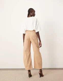 ARRANGE Sydney Denim Barrel Leg Jean In Clay For Women -ARANG Clothing Shop 207928851 4