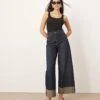 ARRANGE Parker Denim High Waist Slouchy Turn Up Jean In Indigo For Women -ARANG Clothing Shop 207928861 1 indigo