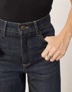 ARRANGE Parker Denim High Waist Slouchy Turn Up Jean In Indigo For Women -ARANG Clothing Shop 207928861 5