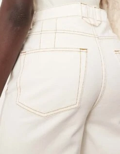 ARRANGE Wilson Denim Slouchy Short In Ecru For Women -ARANG Clothing Shop 207928891 5