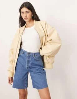 ARRANGE Wilson Denim Slouchy Short In Classic Blue For Women