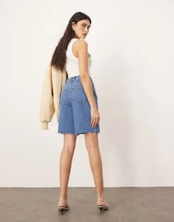 ARRANGE Wilson Denim Slouchy Short In Classic Blue For Women -ARANG Clothing Shop 207928901 3