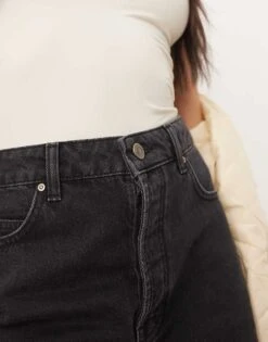 ARRANGE Wilson Denim Slouchy Short In Washed Black For Women -ARANG Clothing Shop 207928911 3