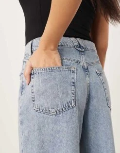 ARRANGE Parker Denim High Waist Slouchy Turn Up Jean In Light Wash Blue For Women -ARANG Clothing Shop 207928967 5