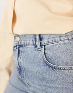 ARRANGE Curve Parker Denim High Waist Slouchy Turn Up Jean In Light Wash Blue For Women -ARANG Clothing Shop 208108786 4