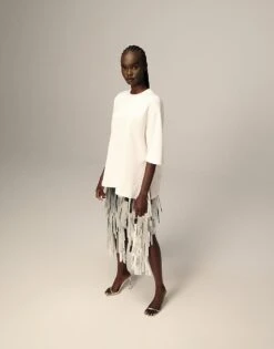 ARRANGE Seam Detail Heavy Weight Oversized Tshirt In White For Women -ARANG Clothing Shop 208116918 1 white 1