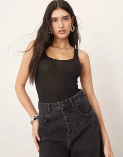 ARRANGE Sydney Denim Barrel Leg Jean In Washed Black For Women -ARANG Clothing Shop 208136084 5